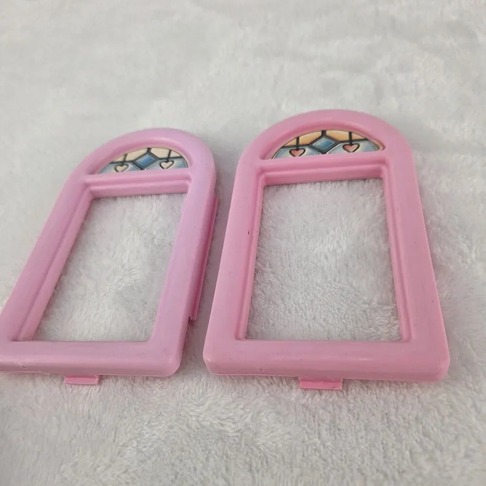 Fisher Price Loving Family Grand Dollhouse 1997 Replacement Arched Windows Pair
